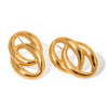 Wholesale Stainless Steel Geometric Style Electroplated Women's Earrings Jewelry