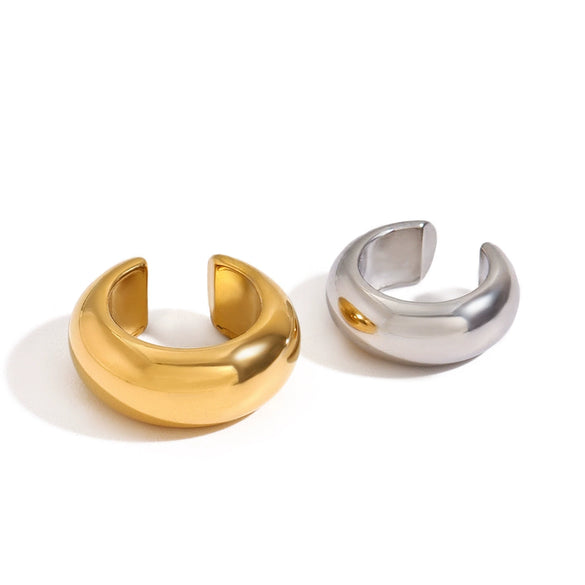 Wholesale Stainless Steel Geometric Style Electroplated Women's Fashion Ear Clip Earrings