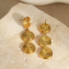 Wholesale Stainless Steel Geometric Style Electroplated Women's Ring Earrings