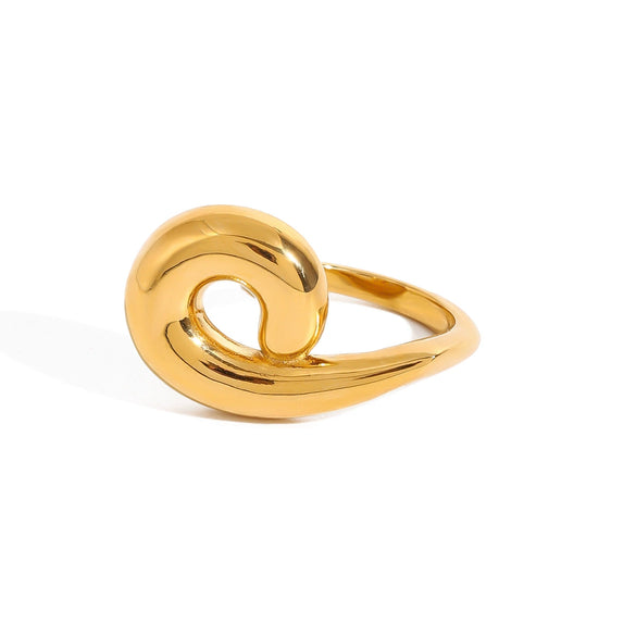 Wholesale Stainless Steel Geometric Style Electroplated Women's Ring