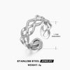 Wholesale Stainless Steel Geometric Style 18K Goldplated Opening Adjustable Ring For Women