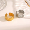Wholesale Stainless Steel Geometric Style Oil Pressure Electroplated Ring For Women