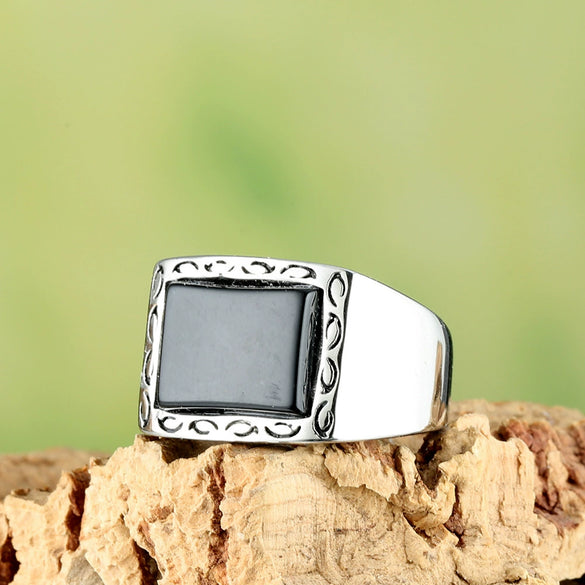 Wholesale Stainless Steel Geometric Style Polished Unisex Ring