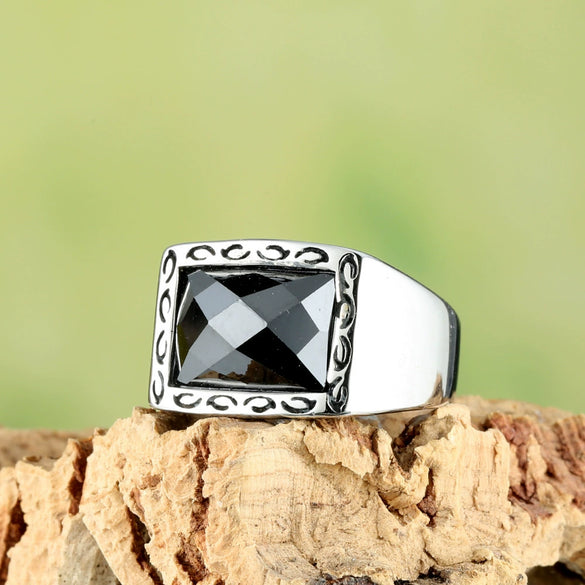 Wholesale Stainless Steel Geometric Style Polished Unisex Ring