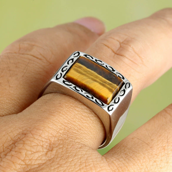 Wholesale Stainless Steel Geometric Style Polished Unisex Ring