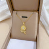 Wholesale Stainless Steel Geometric Style Sunflower Zircon Necklace For Women And Men