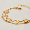 Wholesale Stainless Steel Geometric Sun And Moon Light Luxury Style Electroplated Women's Bracelet