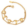 Wholesale Stainless Steel Geometric Sun And Moon Light Luxury Style Electroplated Women's Bracelet