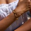 Wholesale Stainless Steel Geometric Sun And Moon Light Luxury Style Electroplated Women's Bracelet