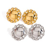 Wholesale Stainless Steel Geometric Sun Earrings With 18K Gold Electroplating For Women Quiet Design Sense High Fashion