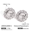 Wholesale Stainless Steel Geometric Sun Earrings With 18K Gold Electroplating For Women Quiet Design Sense High Fashion