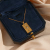 Wholesale Stainless Steel Geometric Sun Plaid Electroplated Pendant Necklace Jewelry