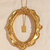 Wholesale Stainless Steel Geometric Sun Plaid Electroplated Pendant Necklace Jewelry
