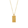 Wholesale Stainless Steel Geometric Sun Plaid Electroplated Pendant Necklace Jewelry