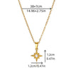 Wholesale Stainless Steel Geometric Sun Radiant Pendant Necklace Light Luxury Style Electroplated