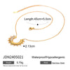 Wholesale Stainless Steel Geometric Sunflower Pendant Necklace With Electroplating For Women