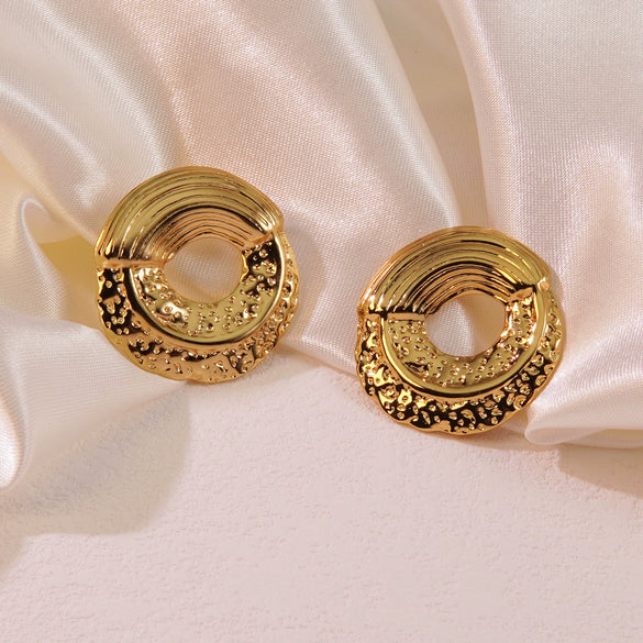 Wholesale Stainless Steel Geometric Sweet Cool Style Stamping Earrings For Women