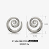 Wholesale Stainless Steel Geometric Swirl Rhinestone Rotating Earrings For Women Electroplated Simple Style