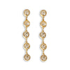 Wholesale Stainless Steel Geometric Tassel Diamond Earrings With Electroplating For Women
