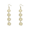 Wholesale Stainless Steel Geometric Tassel Earrings Cold Style Simple Irregular Exaggerated Hollow Electroplated For Women
