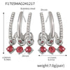Wholesale 316L Stainless Steel Geometric Tassel Earrings Electroplated 18K Real Gold For Women Light Luxury Style With White Zircon