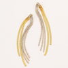 Wholesale Stainless Steel Geometric Tassel Earrings With Electroplating And Light Luxury Style For Women