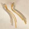 Wholesale Stainless Steel Geometric Tassel Earrings With Electroplating And Light Luxury Style For Women