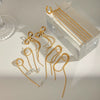 Wholesale Stainless Steel Geometric Tassel Earrings With Electroplating Light Luxury Design For Women