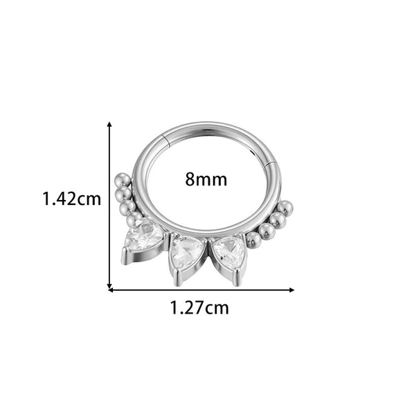 Wholesale Stainless Steel Geometric Tassel Ring And Earrings Jewelry Electroplated For Unisex Piercing