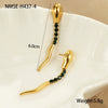 Wholesale Stainless Steel Geometric Tassel Snake Cobra Pendant Earrings Necklace With Electroplating For Women