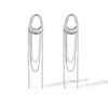 Wholesale Stainless Steel Geometric Tassel Women's Minimalist Earrings 18K Gold Plated