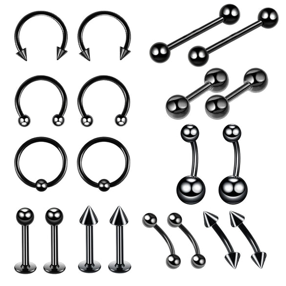 Wholesale Stainless Steel Geometric Tattoo Puncture Jewelry With Electroplating