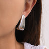 Wholesale Stainless Steel Geometric Trapezoidal Electroplated Women's Earrings