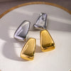 Wholesale Stainless Steel Geometric Trapezoidal Electroplated Women's Earrings