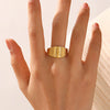 Wholesale Stainless Steel Geometric Tree Of Life Electroplated Ring For Women