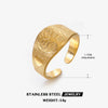 Wholesale Stainless Steel Geometric Tree Of Life Electroplated Ring For Women