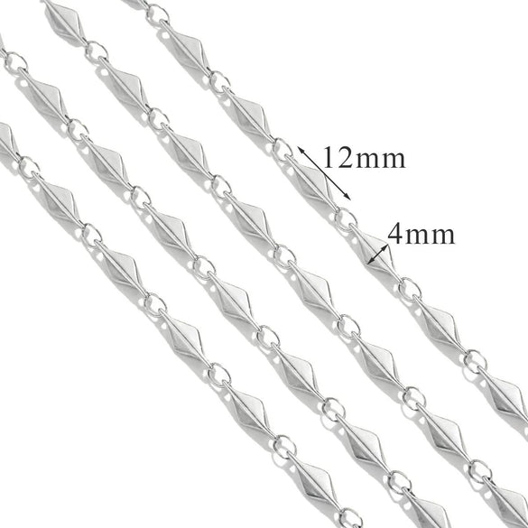 Wholesale Stainless Steel Geometric Triangle Handmade Diamond Chain Necklace With Electroplating Light Luxury Style Diy Jewelry Accessories