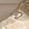 Wholesale Stainless Steel Geometric Triangle Rhinestone Open Ring With Electroplating For Unisex