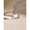 Wholesale Stainless Steel Geometric Triangle Rhinestone Open Ring With Electroplating For Unisex