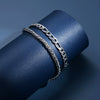 Wholesale Stainless Steel Geometric Twist Chain Bracelet 7Piece Set Electroplated Unisex
