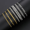 Wholesale Stainless Steel Geometric Twist Chain Bracelet 7Piece Set Electroplated Unisex