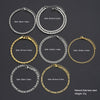 Wholesale Stainless Steel Geometric Twist Chain Bracelet 7Piece Set Electroplated Unisex