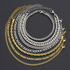 Wholesale Stainless Steel Geometric Twist Chain Bracelet 7Piece Set Electroplated Unisex