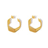 Wholesale Stainless Steel Geometric Twist Earrings For Women Electroplated Fashionable