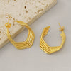 Wholesale Stainless Steel Geometric Twist Earrings For Women Electroplated Fashionable