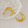 Wholesale Stainless Steel Geometric Twist Earrings For Women Electroplated Fashionable