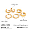 Wholesale Stainless Steel Geometric Twist Earrings With Electroplating For Women