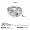 Wholesale Stainless Steel Geometric Twist Ring Electroplated Hand Jewelry For Women