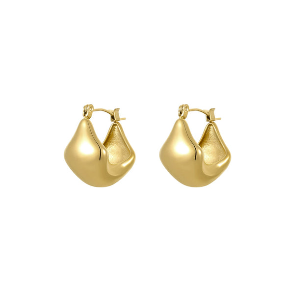 Wholesale Stainless Steel Geometric Twisted Cshaped Irregular Earrings For Women Electroplated Minimalist Fashion Ornaments