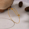 Wholesale Stainless Steel Geometric Twistknot Sliding Bracelet With Pvd Furnace Vacuum Real Gold Plating